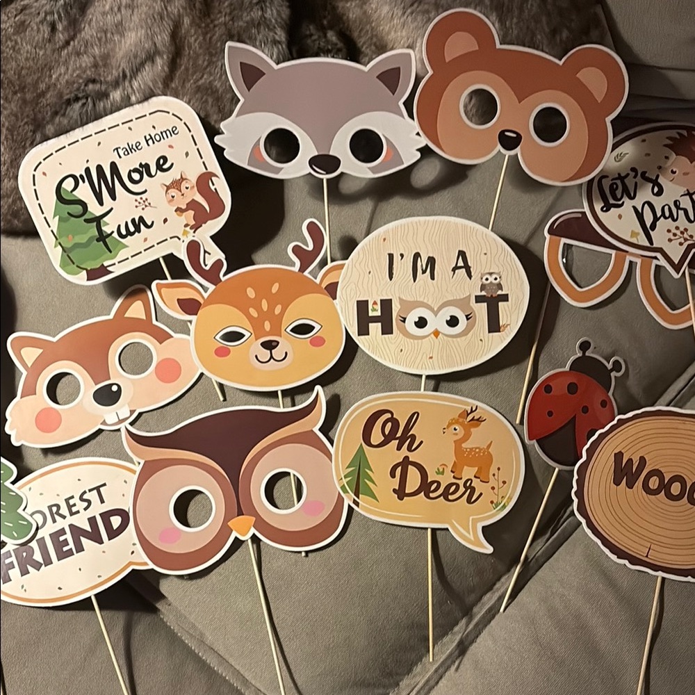Woodland Friends Photo Booth Props